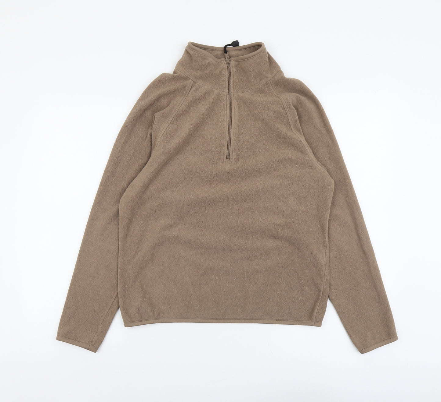 B&C Womens Brown Polyester Pullover Sweatshirt Size S Zip