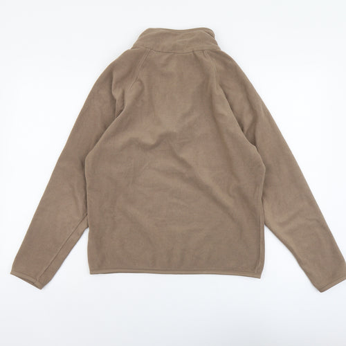 B&C Womens Brown Polyester Pullover Sweatshirt Size S Zip