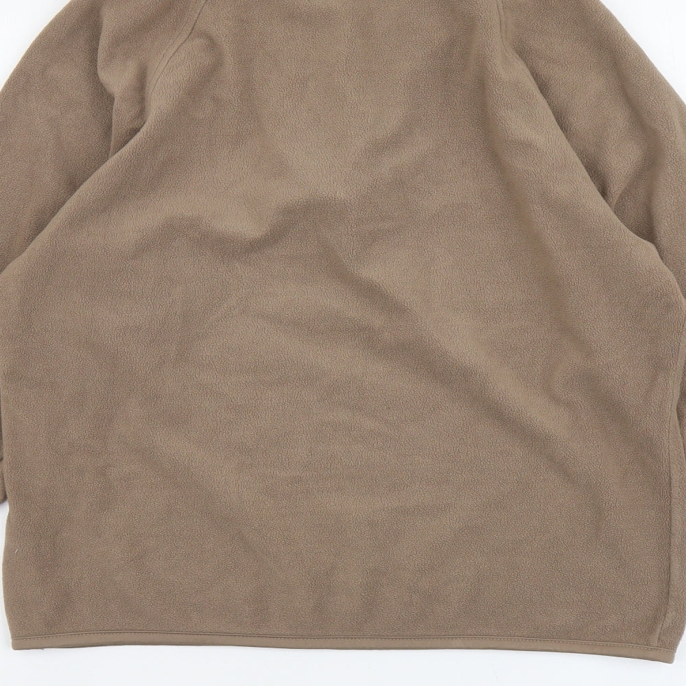 B&C Womens Brown Polyester Pullover Sweatshirt Size S Zip