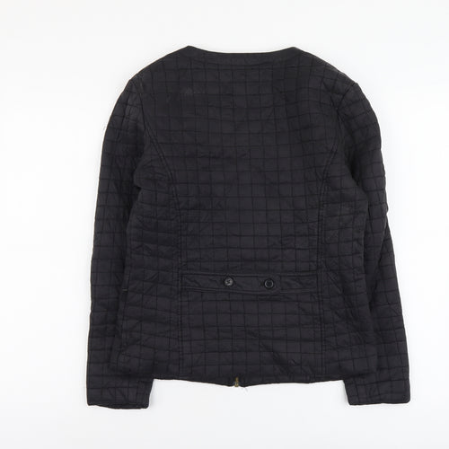 Incorporate Wear Womens Black Quilted Jacket Size S Zip