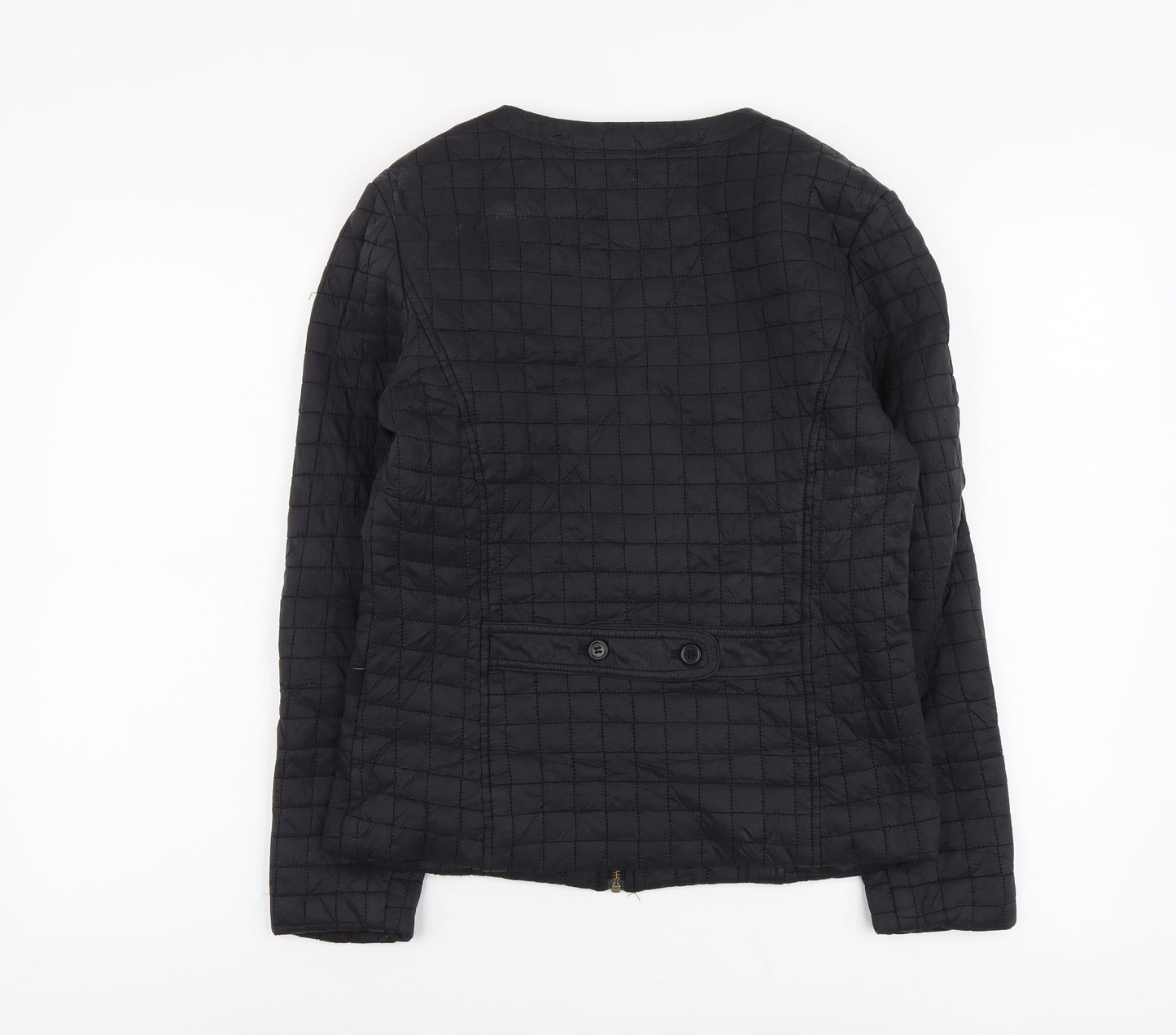 Incorporate Wear Womens Black Quilted Jacket Size S Zip
