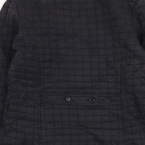 Incorporate Wear Womens Black Quilted Jacket Size S Zip