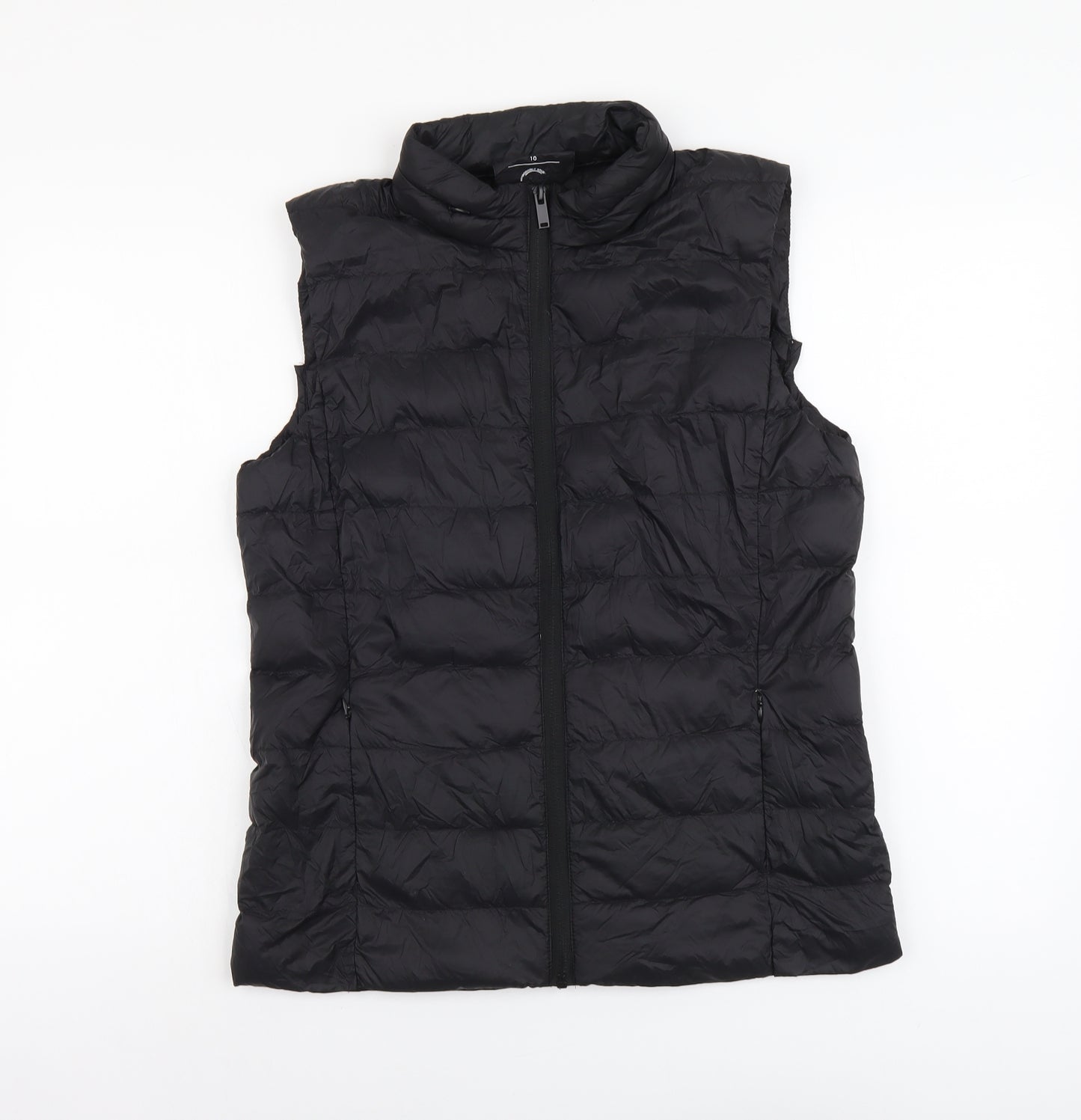 Marks and Spencer Womens Black Gilet Jacket Size 10 Zip
