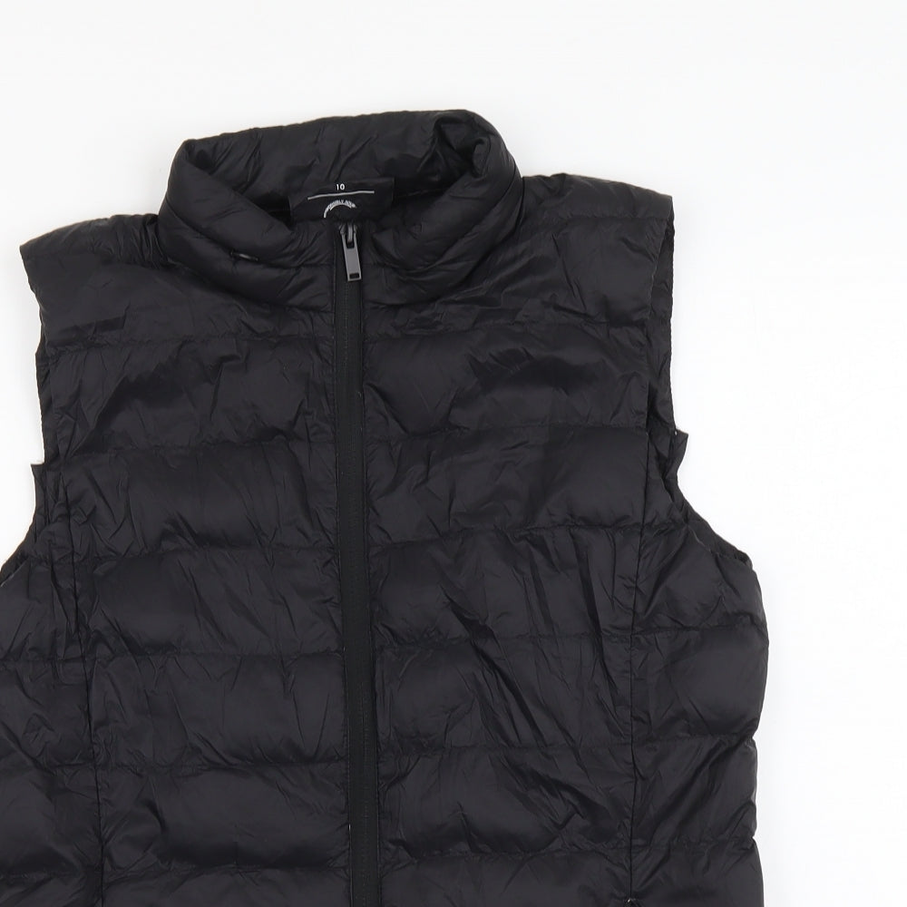 Marks and Spencer Womens Black Gilet Jacket Size 10 Zip