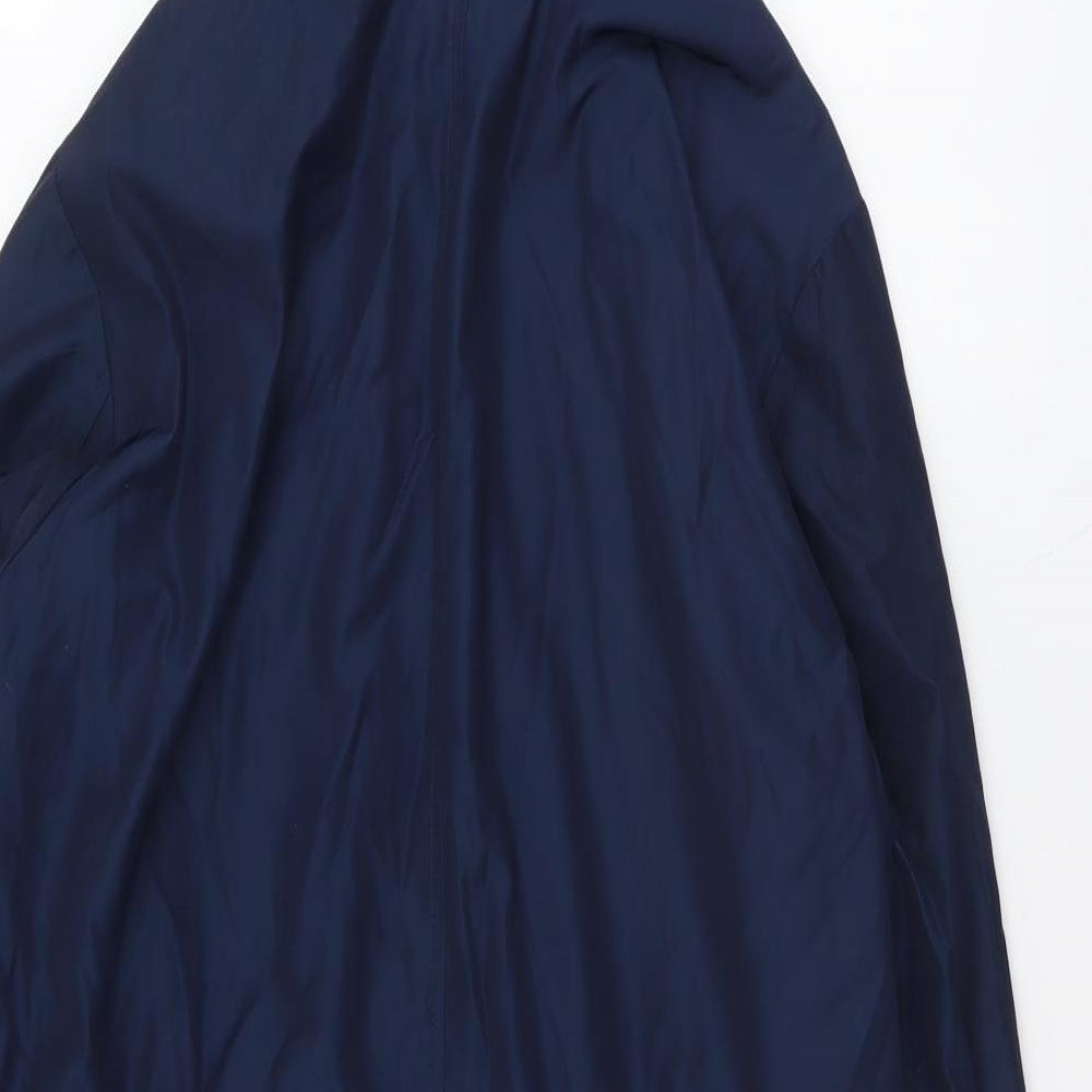 Marks and Spencer Womens Blue Rain Coat Coat Size 12 Zip