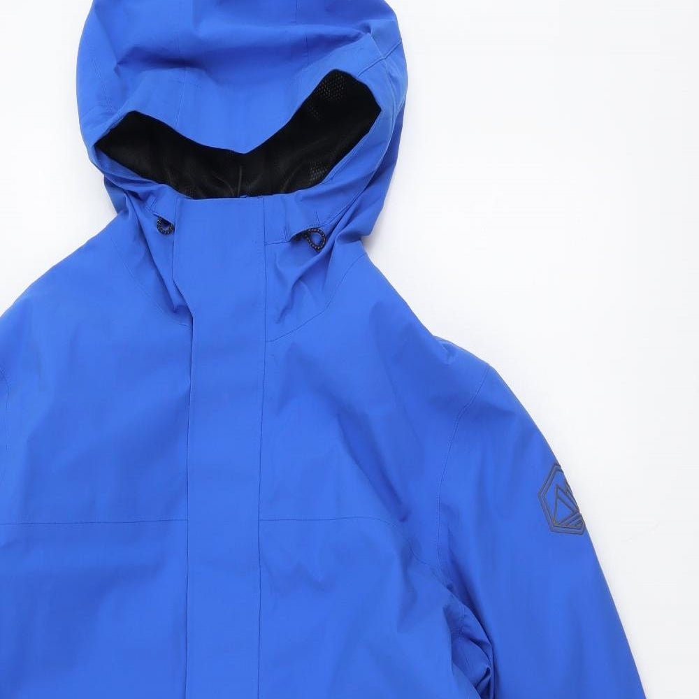 Marks and Spencer Mens Blue Windbreaker Jacket Size L Zip