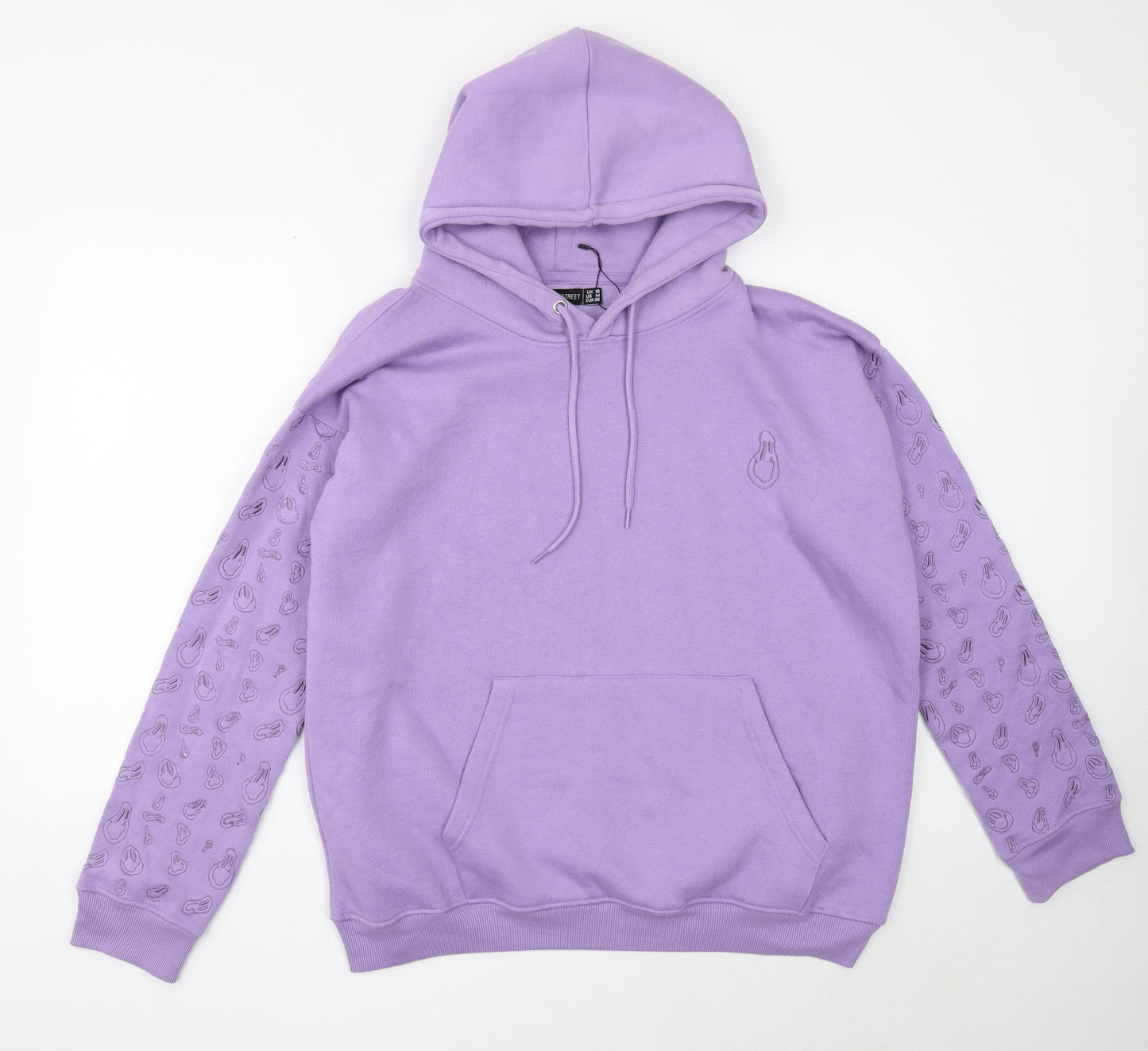 Daisy Street Womens Purple Cotton Pullover Hoodie Size 10 Pullover