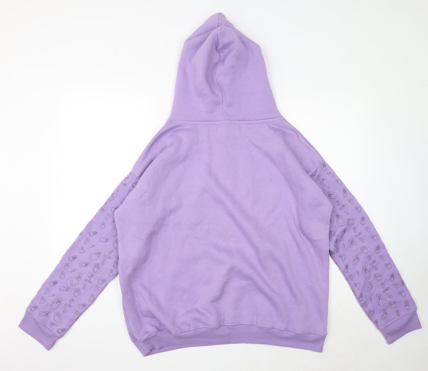 Daisy Street Womens Purple Cotton Pullover Hoodie Size 10 Pullover
