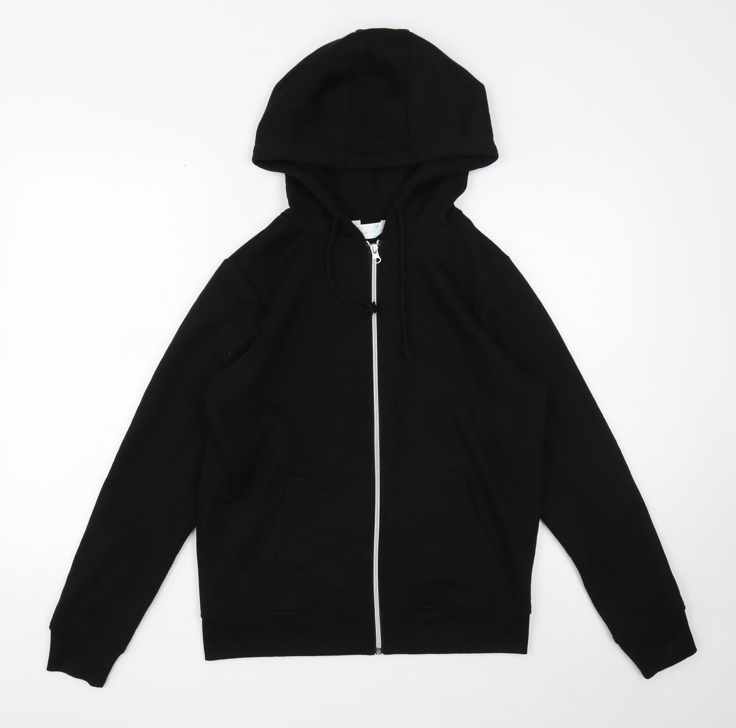 Primark Womens Black Polyester Full Zip Hoodie Size 12 Zip