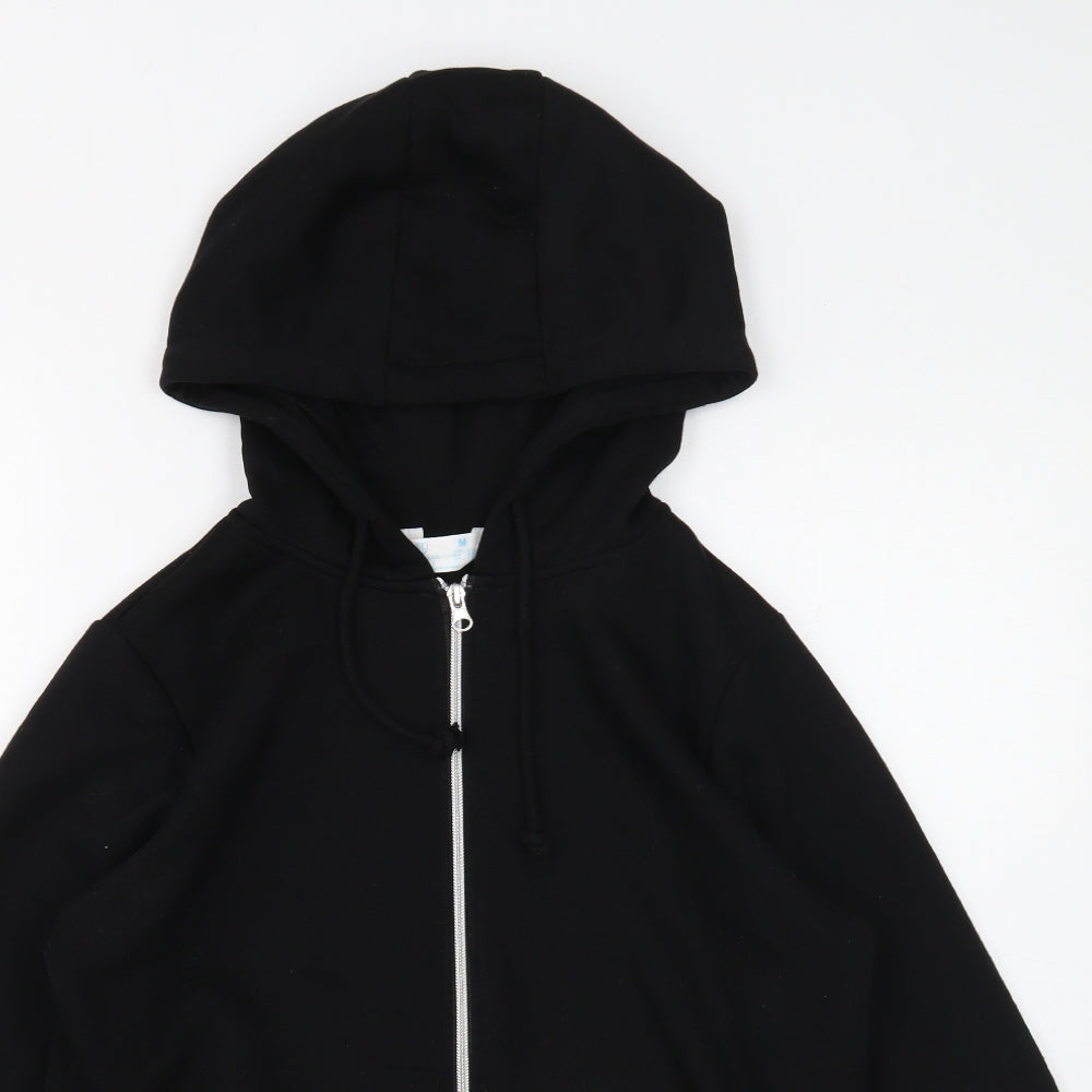 Primark Womens Black Polyester Full Zip Hoodie Size 12 Zip