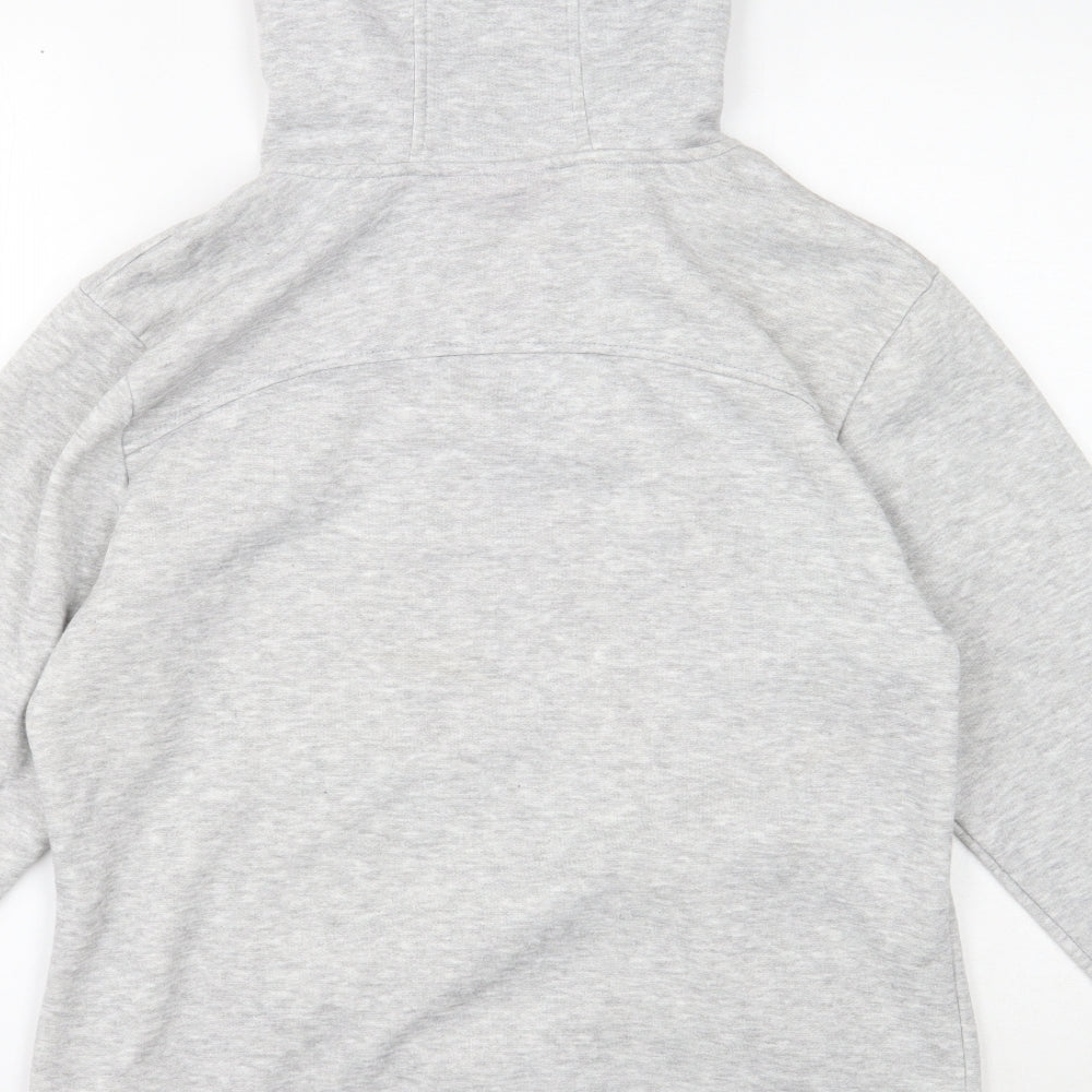 LA Gear Womens Grey Cotton Full Zip Hoodie Size 14 Pullover