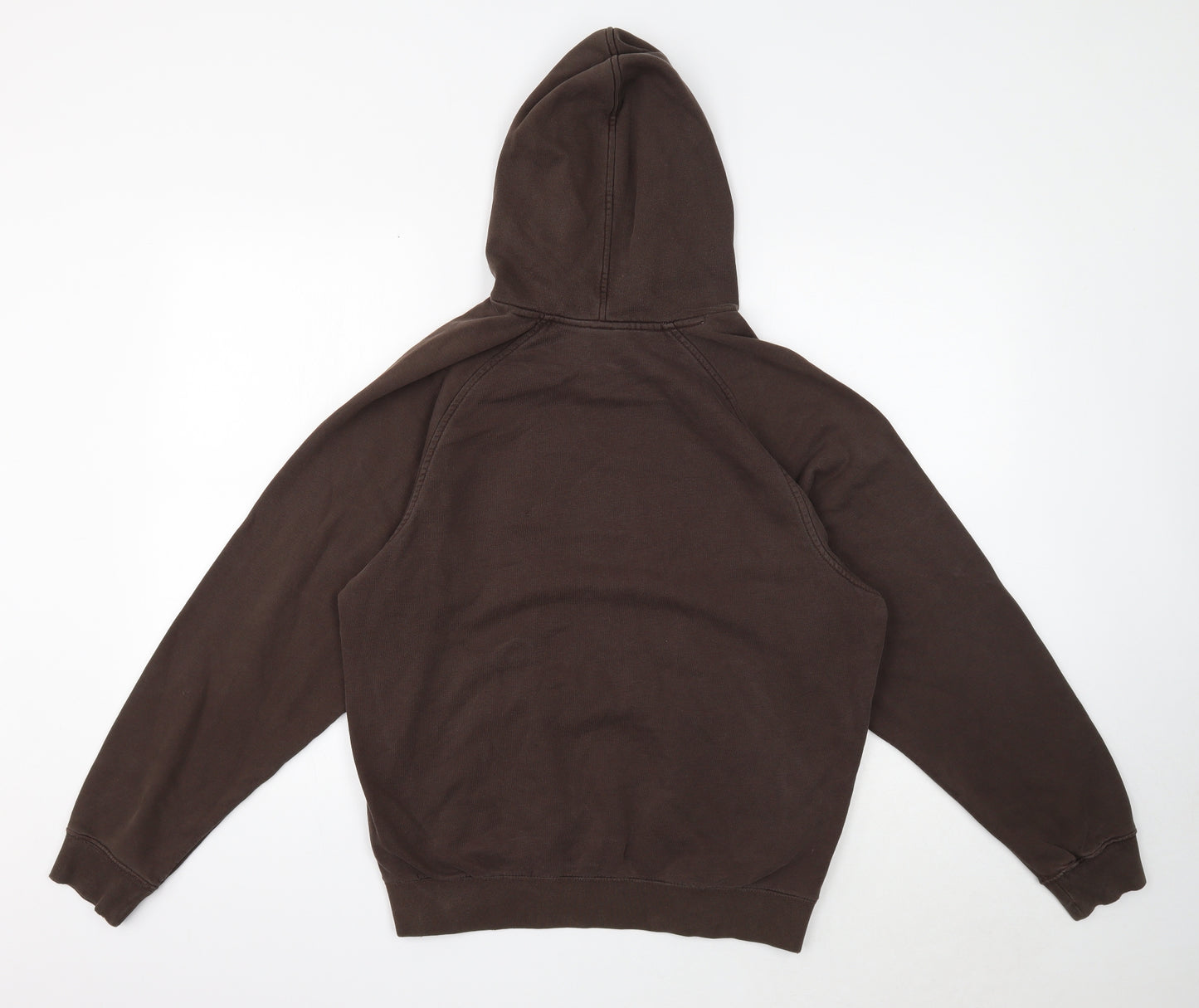 Nike Mens Brown Cotton Pullover Hoodie Size S