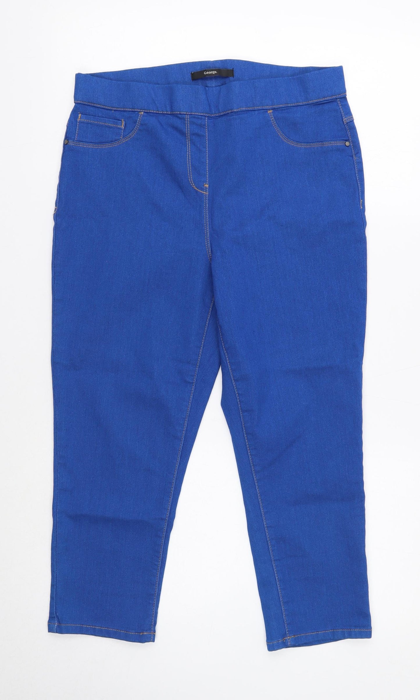 George Womens Blue Cotton Jegging Jeans Size 14 Regular