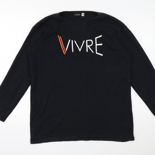 Dorothy Perkins Mens Black Cotton Pullover Sweatshirt Size S