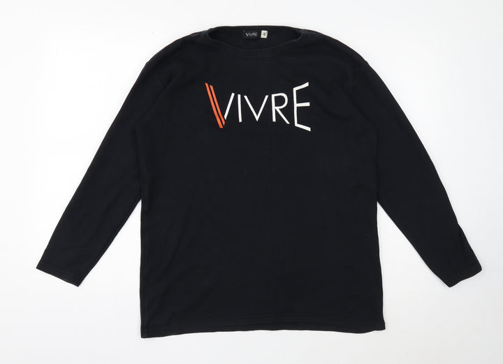 Dorothy Perkins Mens Black Cotton Pullover Sweatshirt Size S