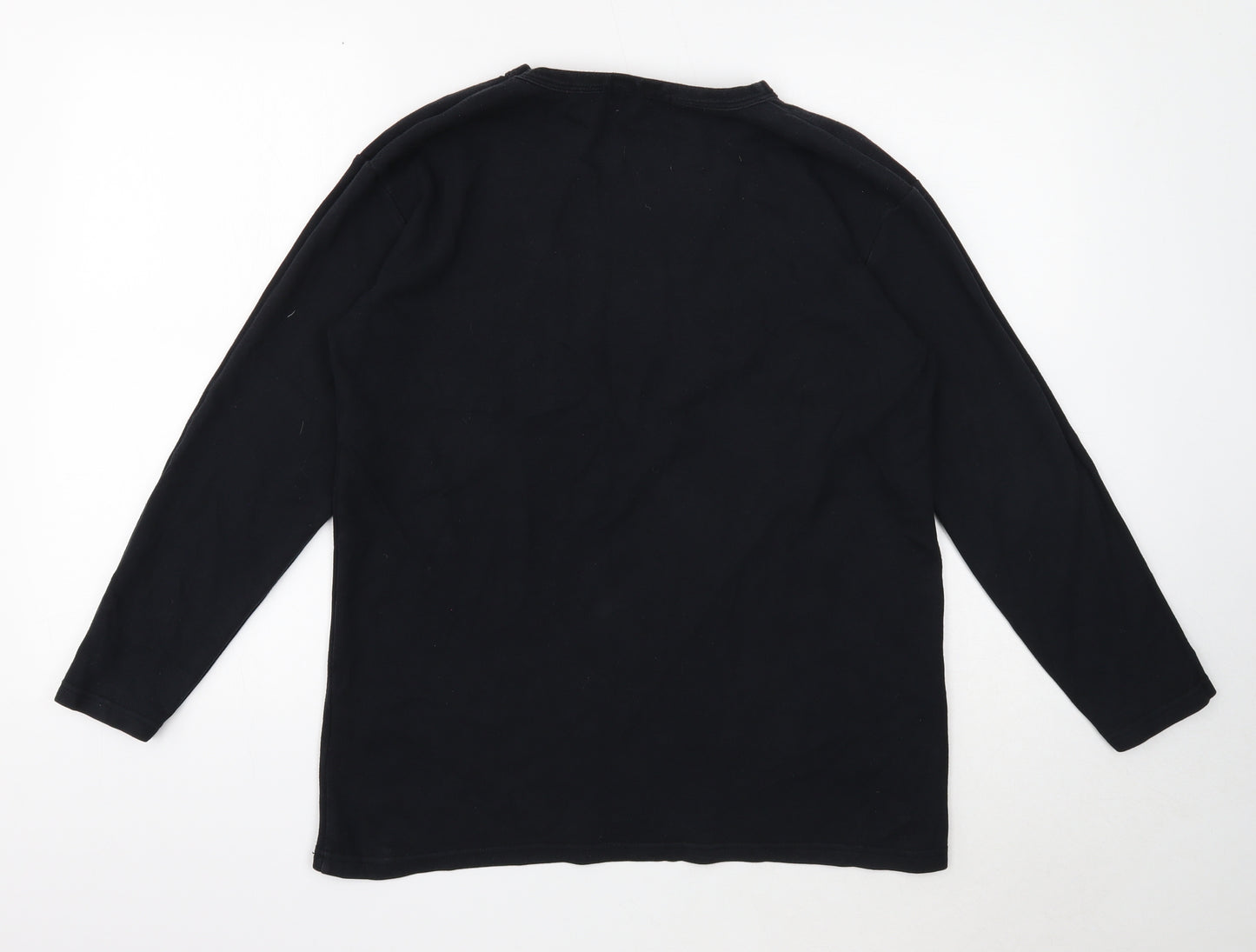 Dorothy Perkins Mens Black Cotton Pullover Sweatshirt Size S