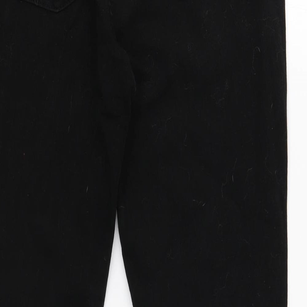 NEXT Womens Black Cotton Jegging Jeans Size 14 Regular Zip