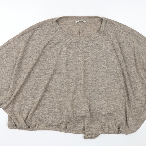 George Womens Brown Polyester Basic T-Shirt Size 20 Round Neck