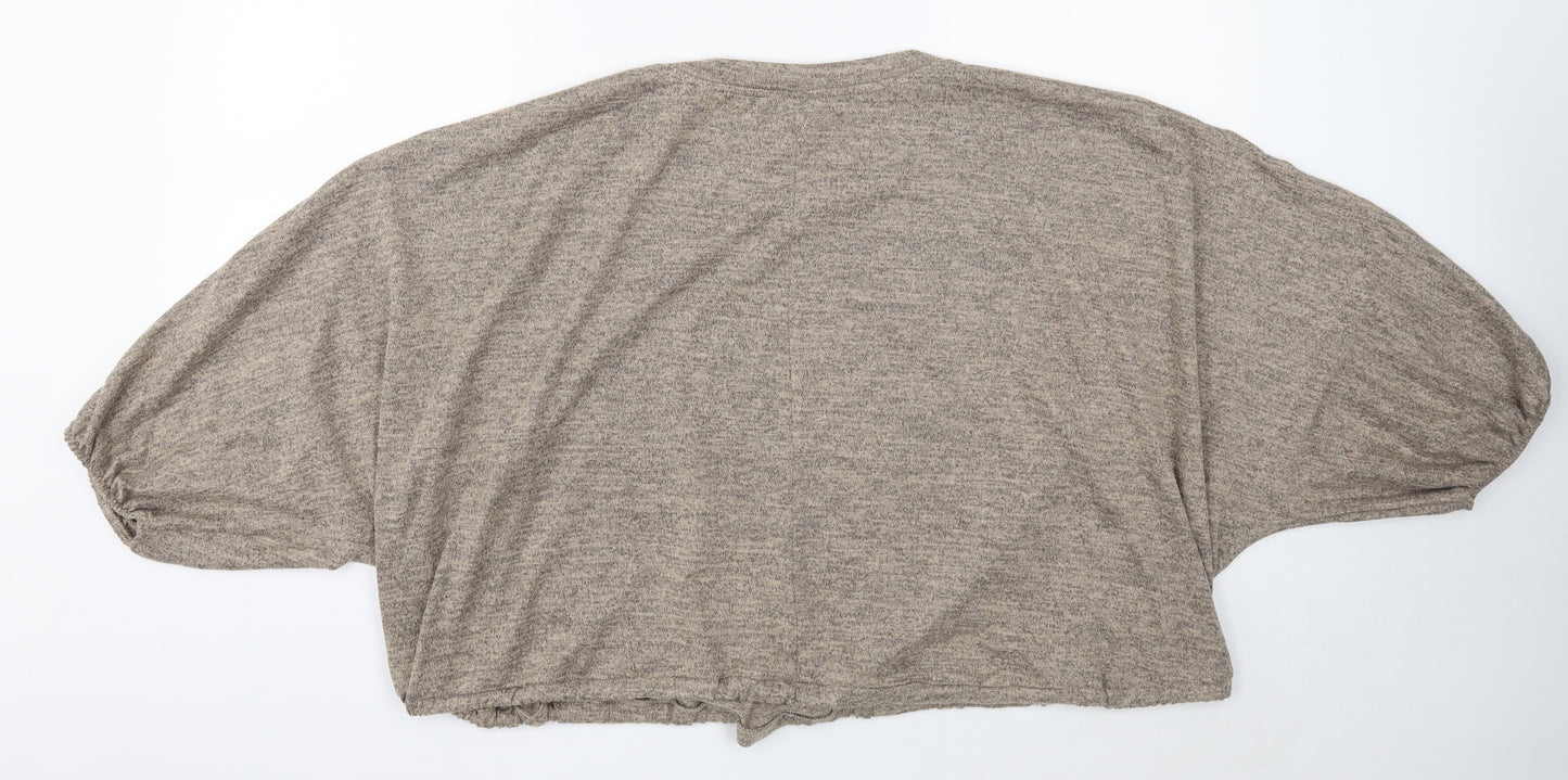 George Womens Brown Polyester Basic T-Shirt Size 20 Round Neck