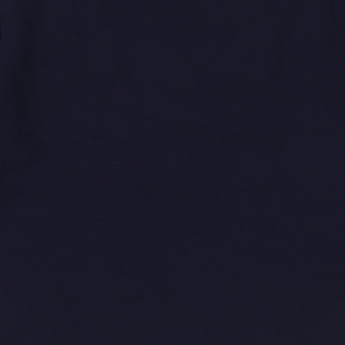 Rockmans Womens Blue Polyester Basic T-Shirt Size S V-Neck