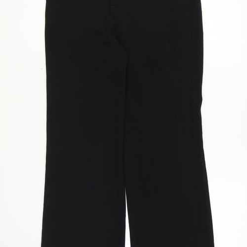 Yishion Womens Black Polyester Trousers Size M Regular Zip