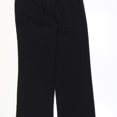 Yishion Womens Black Polyester Trousers Size M Regular Zip