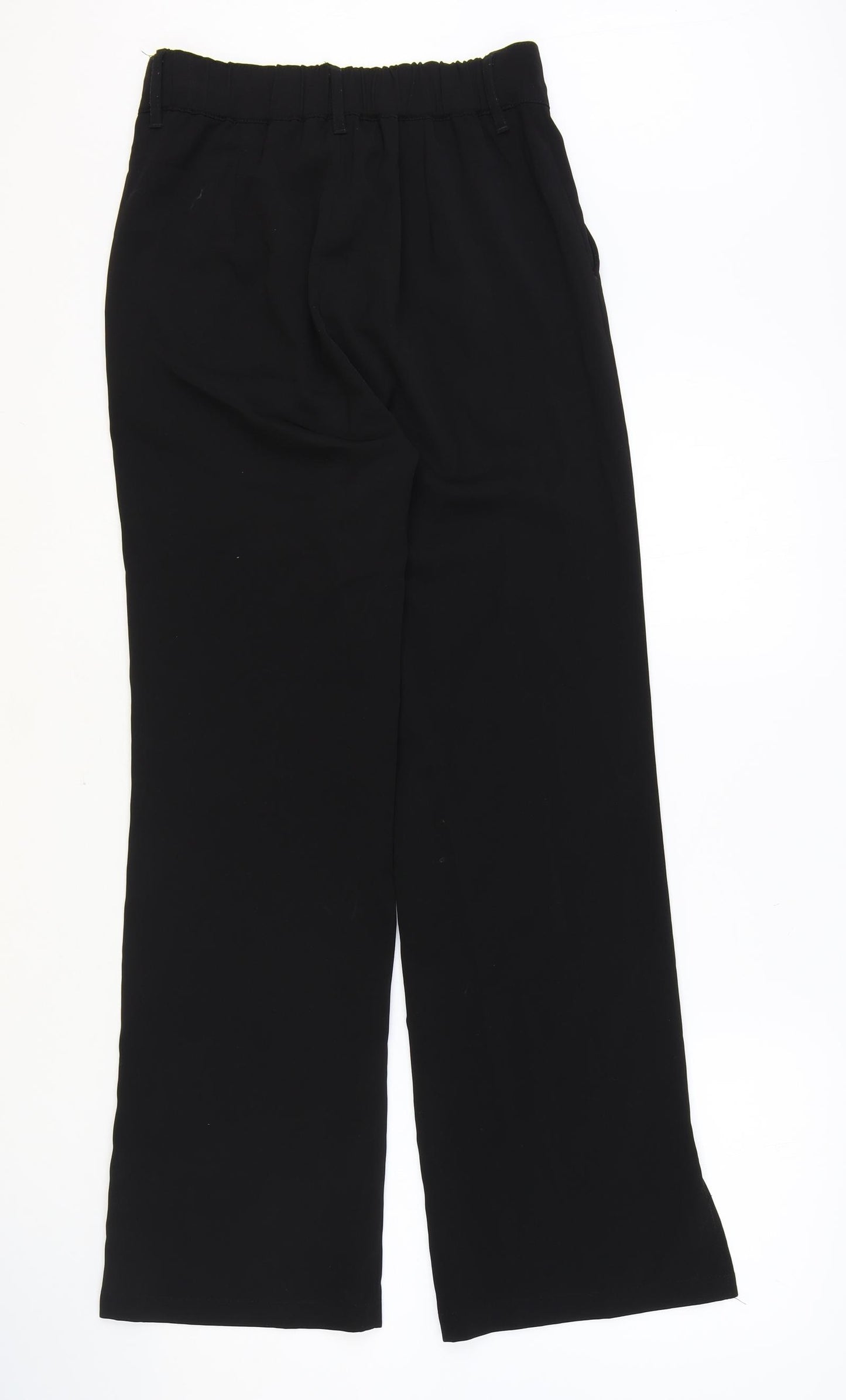 Yishion Womens Black Polyester Trousers Size M Regular Zip