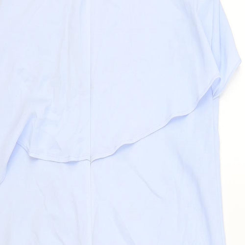 NEXT Womens Blue Polyester A-Line Size 8 Scoop Neck Zip - Layered