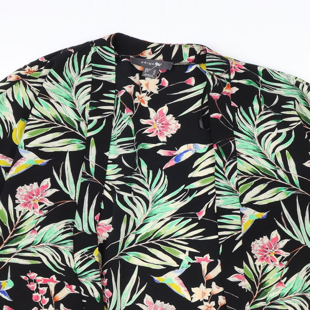 Primark Womens Multicoloured Geometric Polyester Kimono Blouse Size 14 V-Neck