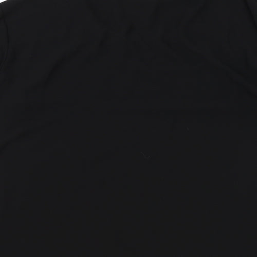 Blue Vanilla Womens Black Polyester Basic Blouse One Size Round Neck