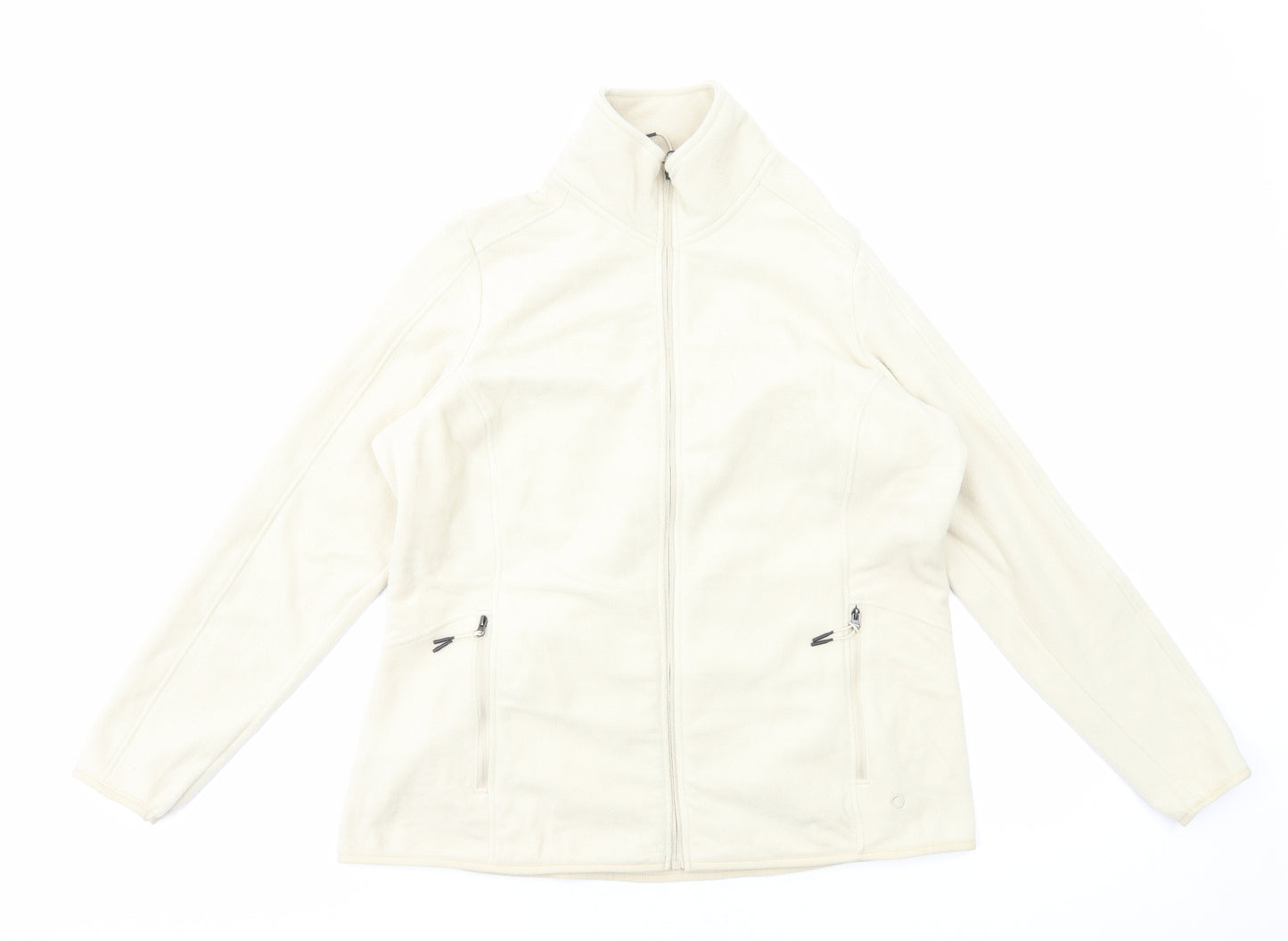 Marks and Spencer Womens Ivory Jacket Size 18 Zip