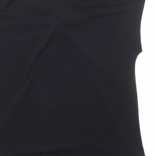 Ellen Tracy Womens Black Viscose Basic Blouse Size L V-Neck