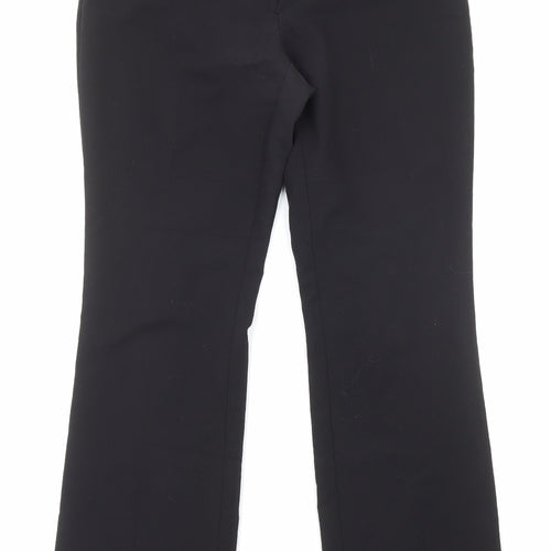 Dorothy Perkins Womens Black Viscose Dress Pants Trousers Size 10 Regular Zip