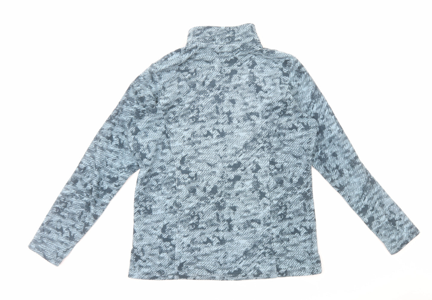 Marks and Spencer Womens Blue Geometric Jacket Size 14 Zip