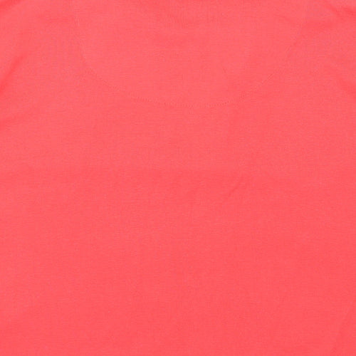 TIGI Womens Red Polyester Basic T-Shirt Size 18 Collared