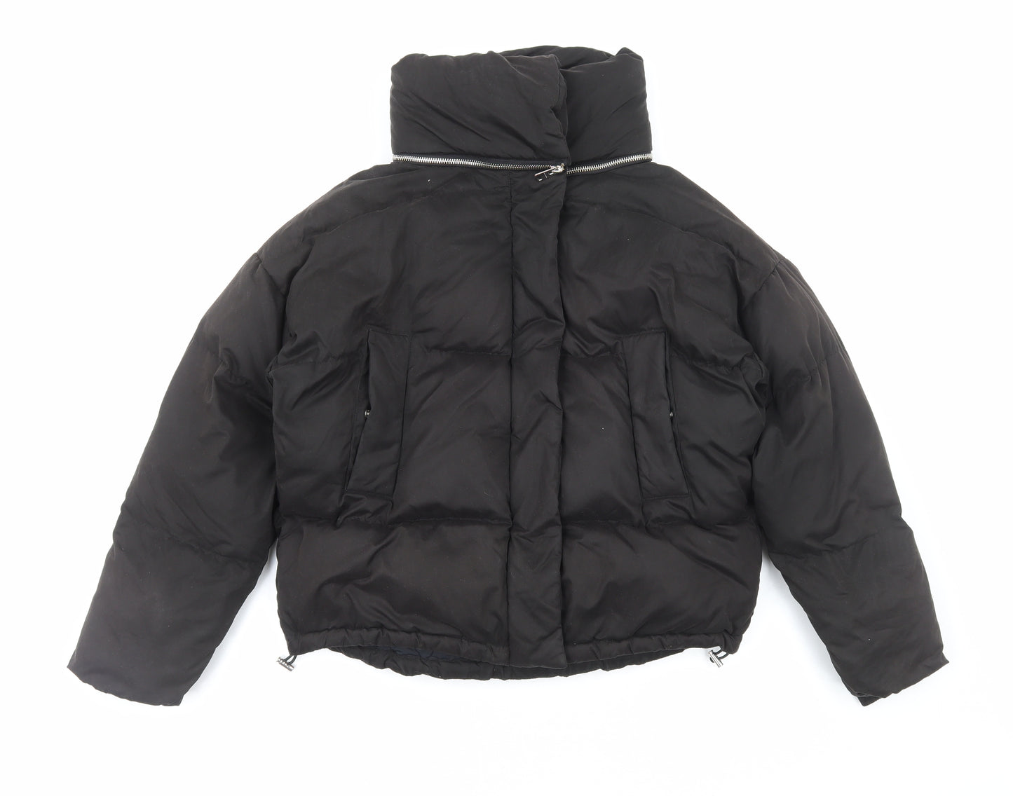 AllSaints Womens Black Puffer Jacket Jacket Size XS Zip