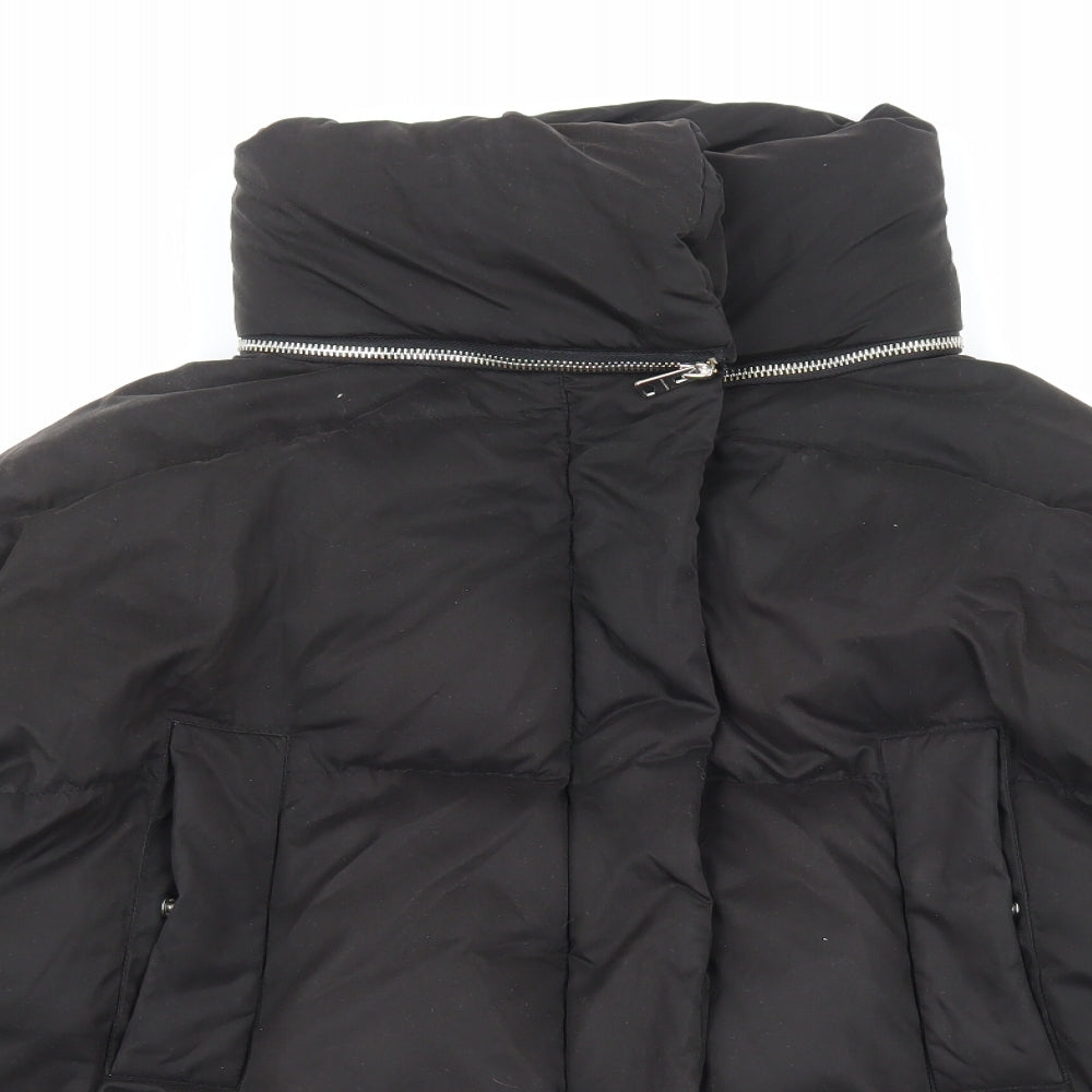 AllSaints Womens Black Puffer Jacket Jacket Size XS Zip