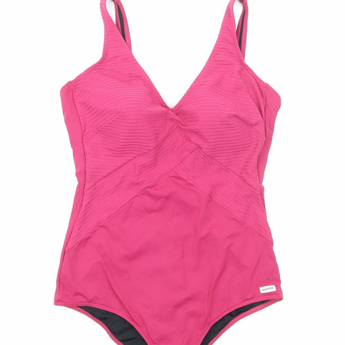 Basmar Womens Pink Polyamide One Piece Size 20