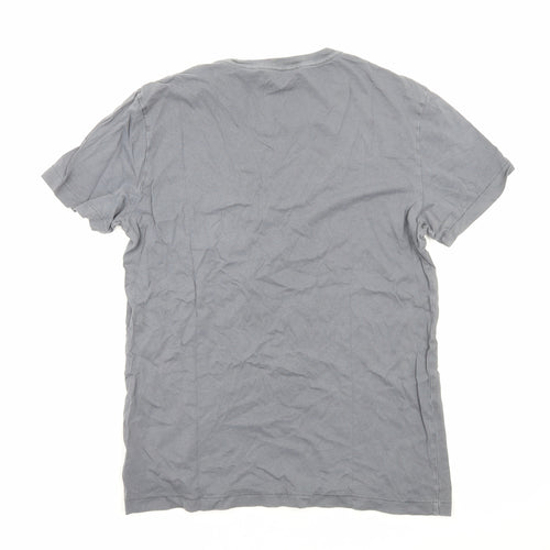 Gap Mens Grey Cotton T-Shirt Size XS Round Neck