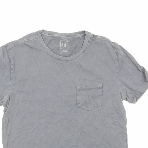 Gap Mens Grey Cotton T-Shirt Size XS Round Neck
