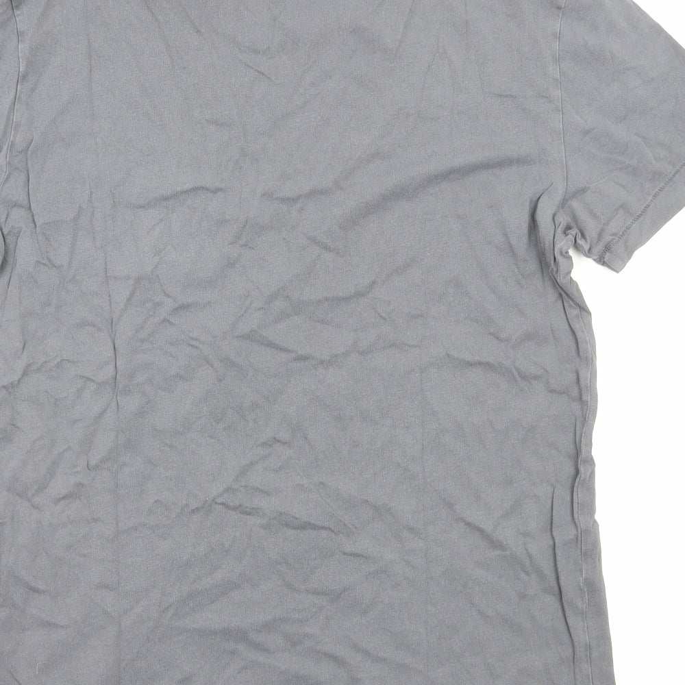 Gap Mens Grey Cotton T-Shirt Size XS Round Neck