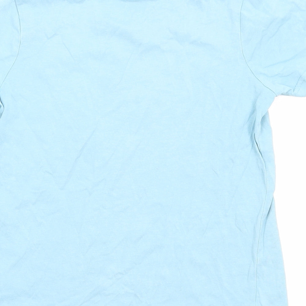 George Boys Blue Cotton Basic T-Shirt Size 5-6 Years Round Neck Pullover - Ice Lolly