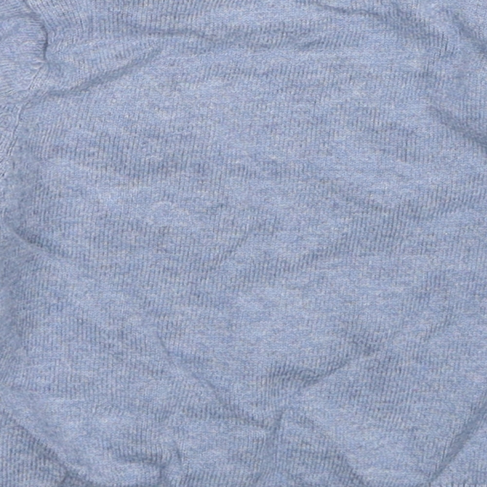 Mothercare Boys Blue Cotton Pullover Jumper Size 0-3 Months Button - Bear