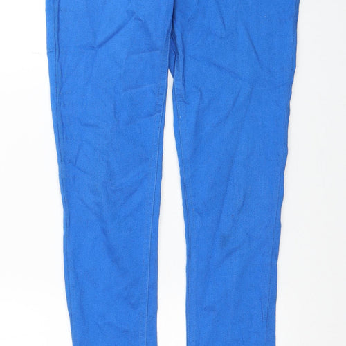TU Womens Blue Cotton Skinny Jeans Size 8 Regular Zip