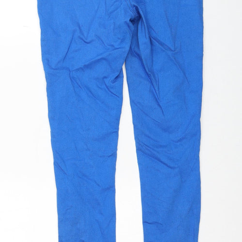 TU Womens Blue Cotton Skinny Jeans Size 8 Regular Zip