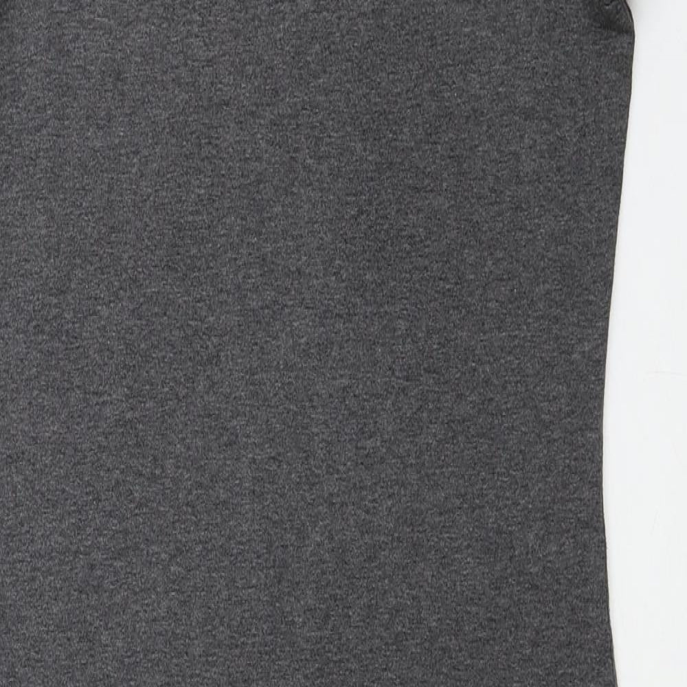 Atmosphere Womens Grey Cotton T-Shirt Dress Size 12 Round Neck Pullover