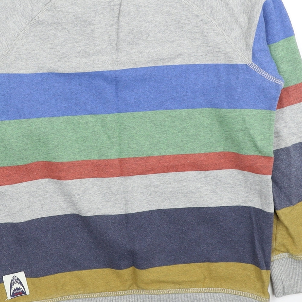 Fat Face Boys Multicoloured Striped Cotton Pullover Sweatshirt Size 6-7 Years Pullover