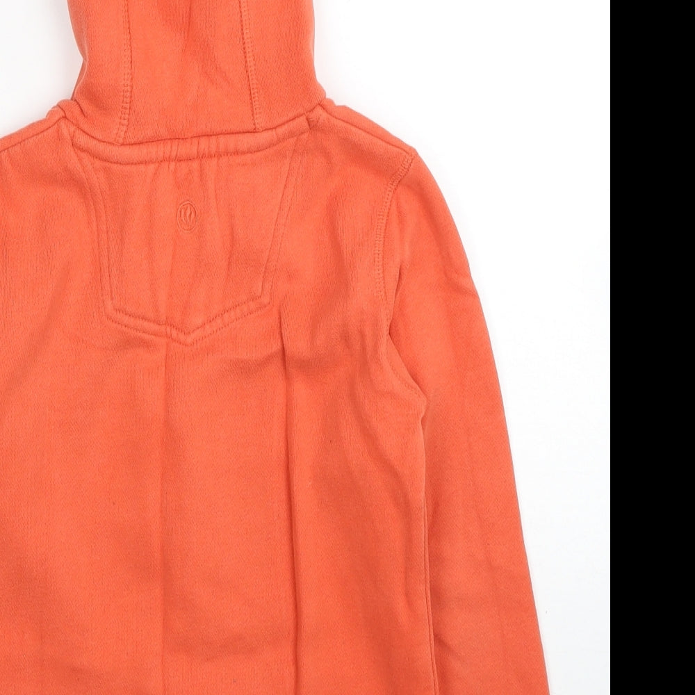 Fat Face Boys Orange Cotton Pullover Hoodie Size 6-7 Years Pullover - Wave Rider