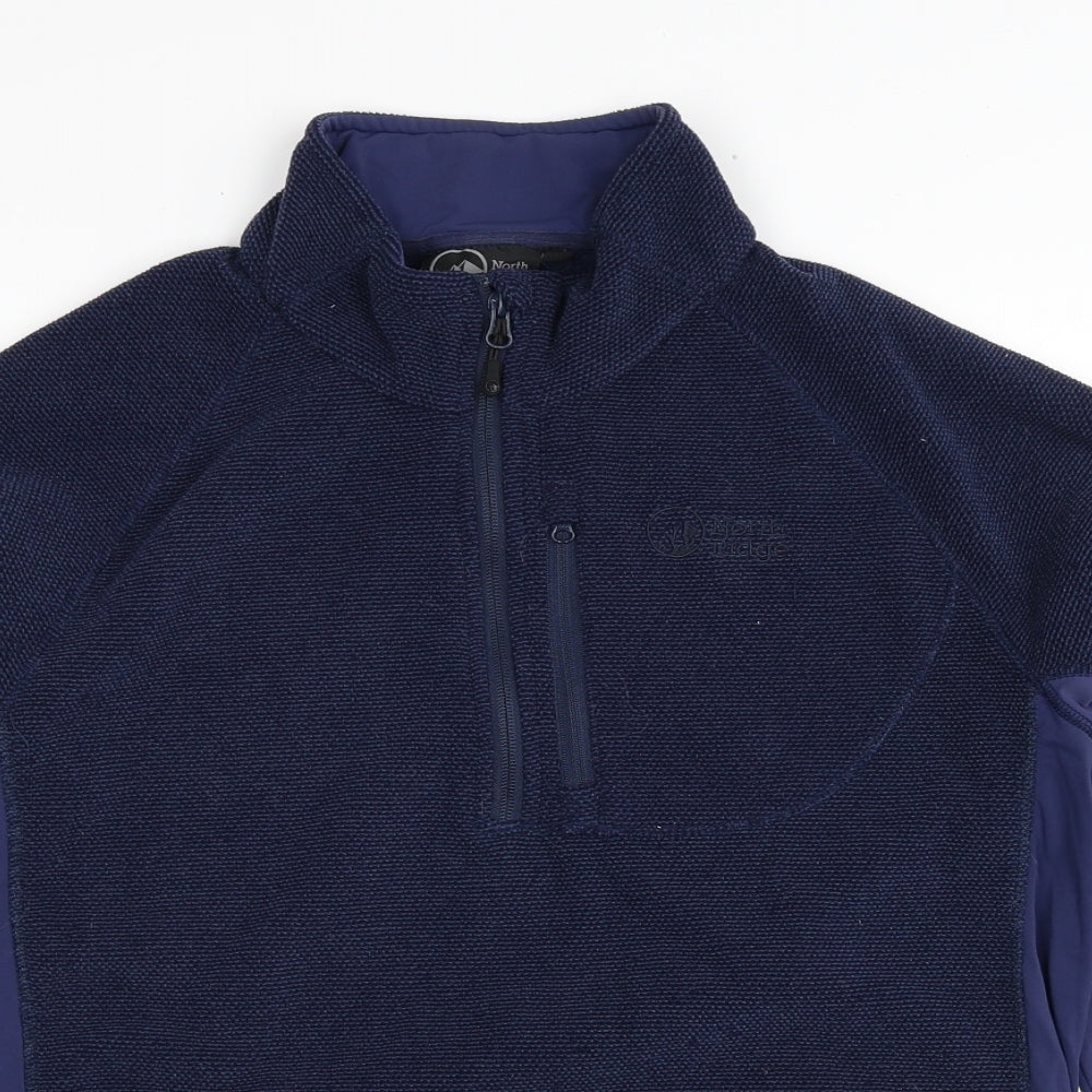 North Ridge Mens Blue Polyester Pullover Sweatshirt Size M