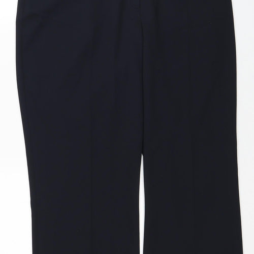 Basler Womens Black Polyester Dress Pants Trousers Size 14 Regular Zip